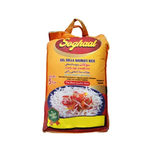 SOGHAAT EXTRA LONG SELLA BASMATI RICE 20 KG